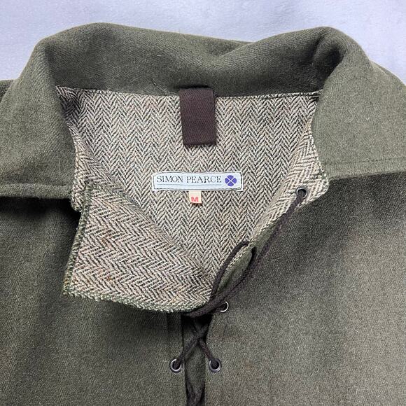 Simon Pearce Vintage Green Wool Woodsman Anorak Parka size Medium Viking - Picture 4 of 9
